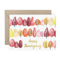 Thanksgiving Trees Foil Greeting Card