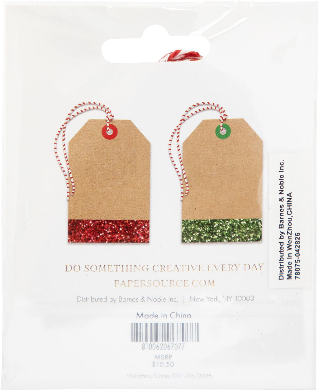 Red/Green Glitter Gift Tags