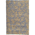 Gold Stripe Floral on Slate Handmade Paper