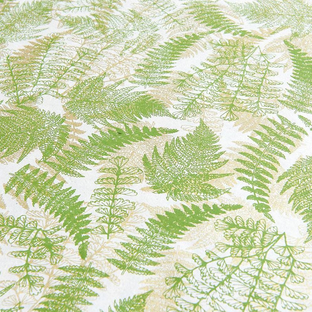 Ferns on Cream Handmade Paper