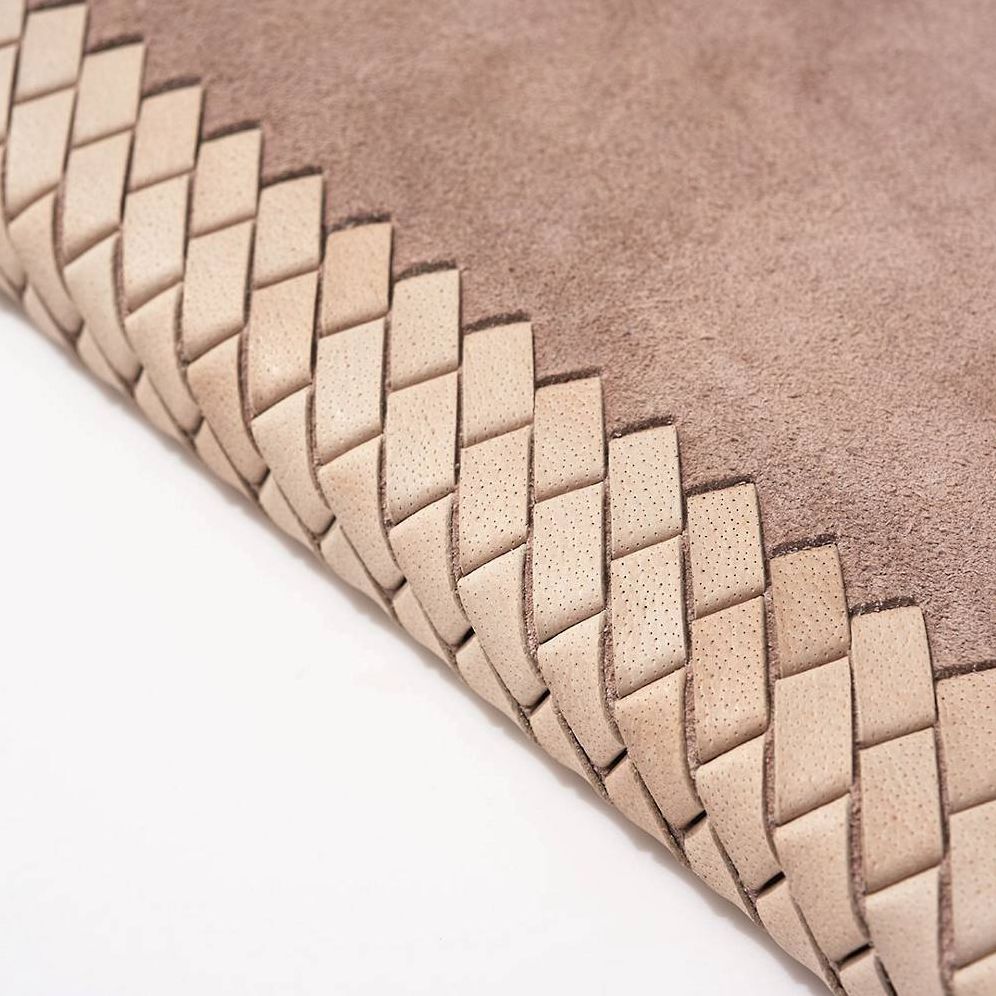 Beige Braided Suede Journal