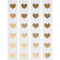 Gold Foil Heart Circle Stickers