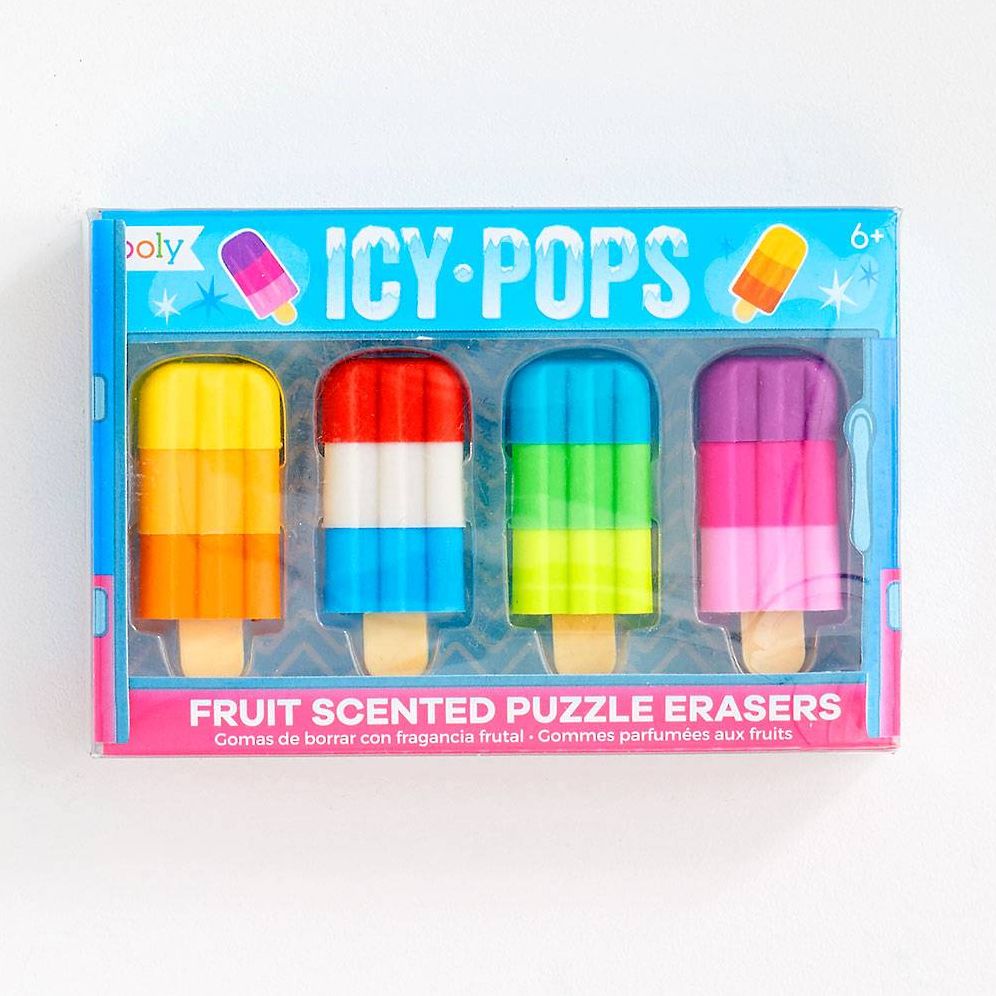 Icy Pops Scented Puzzle Erasers - Set of 4