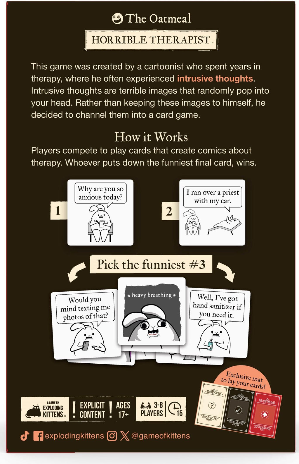 Horrible Therapist - The Oatmeal & Exploding Kittens (B&N Exclusive Edition)