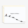 Penguins Holiday Letterpress Card