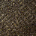 Geometric Gold on Black Handmade Paper
