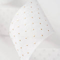 Crystal Sheer with Gold Dots 1.5" 10yds