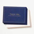 Navy Foil Thank You Card Set