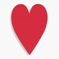 Red 4 Bar Heart Shaped Cards