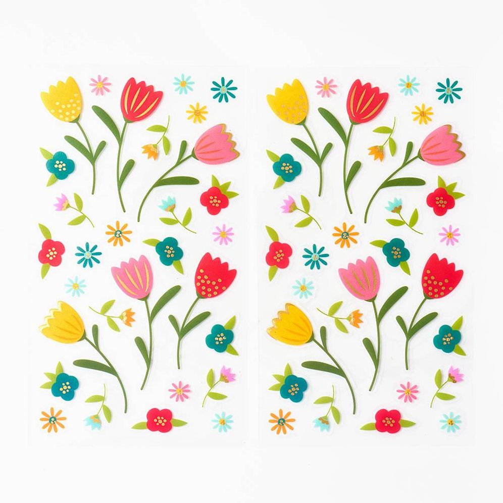 Folk Floral Stickers