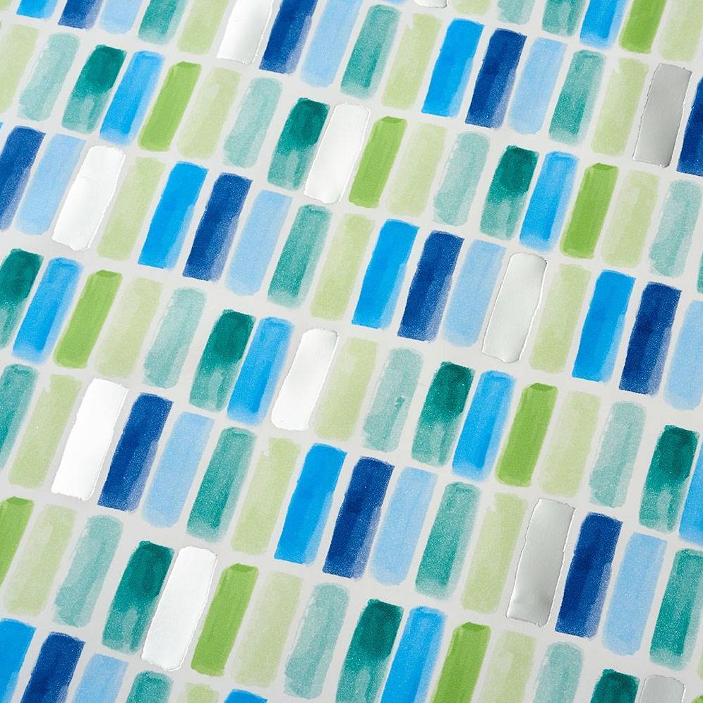 Blue & Green Tile Stone Wrapping Paper