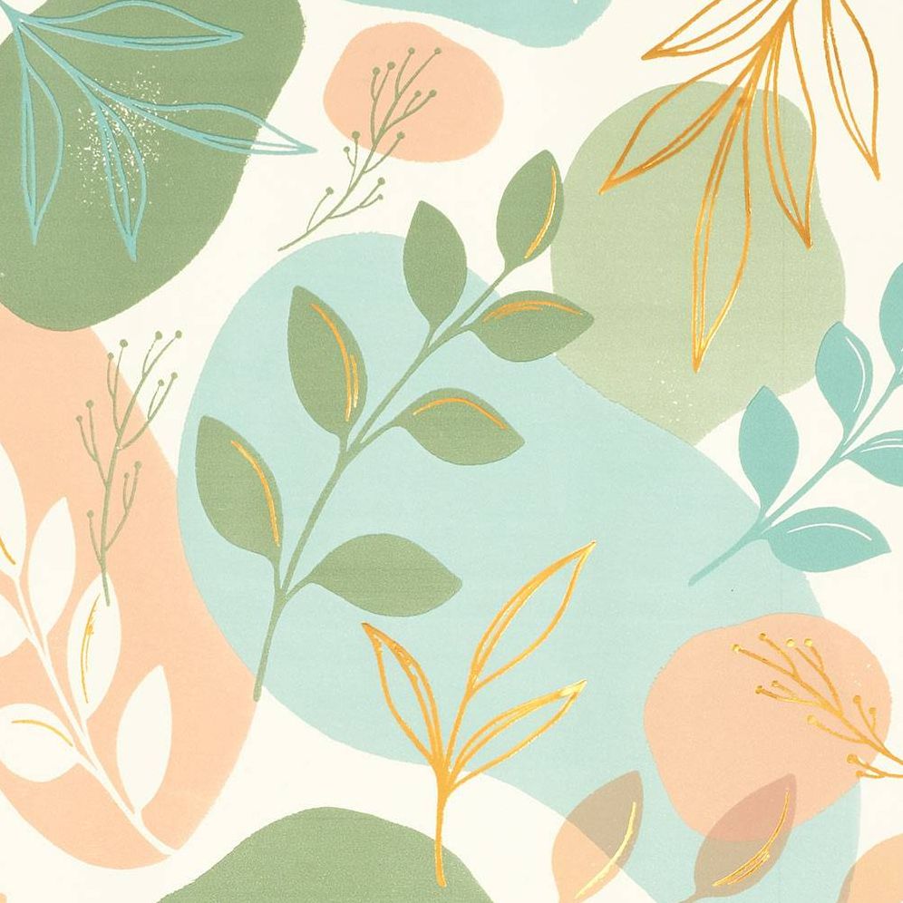 Neutral Greenery Stone Wrapping Paper