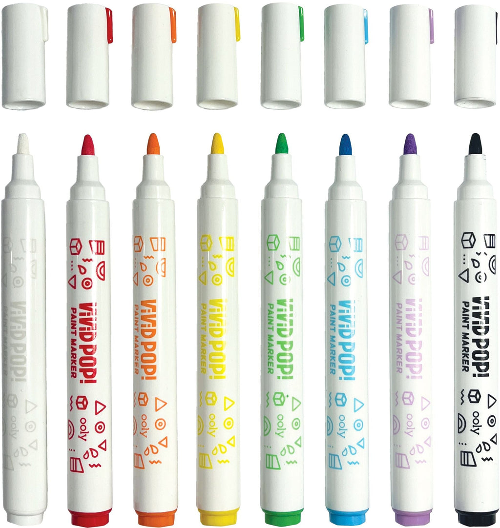 Vivid Pop! Water Based Paint Markers - 8 Colors