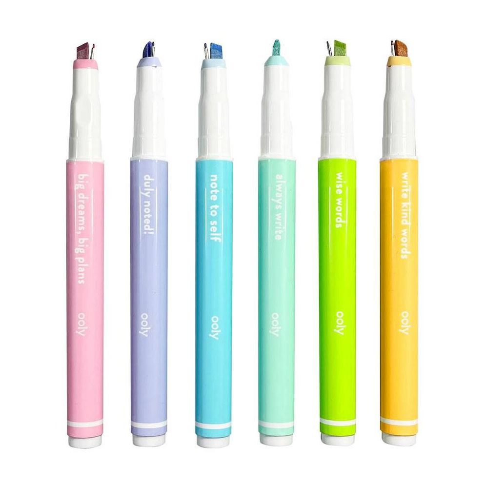 Noted! 2-in-1 Micro Fine Tip Pens & Highlighters - Set of 6