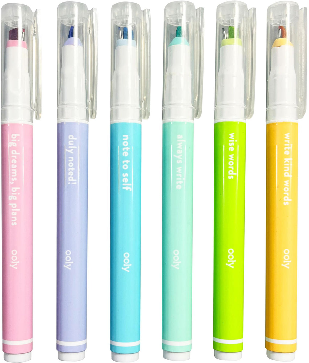 Noted! 2-in-1 Micro Fine Tip Pens & Highlighters - Set of 6