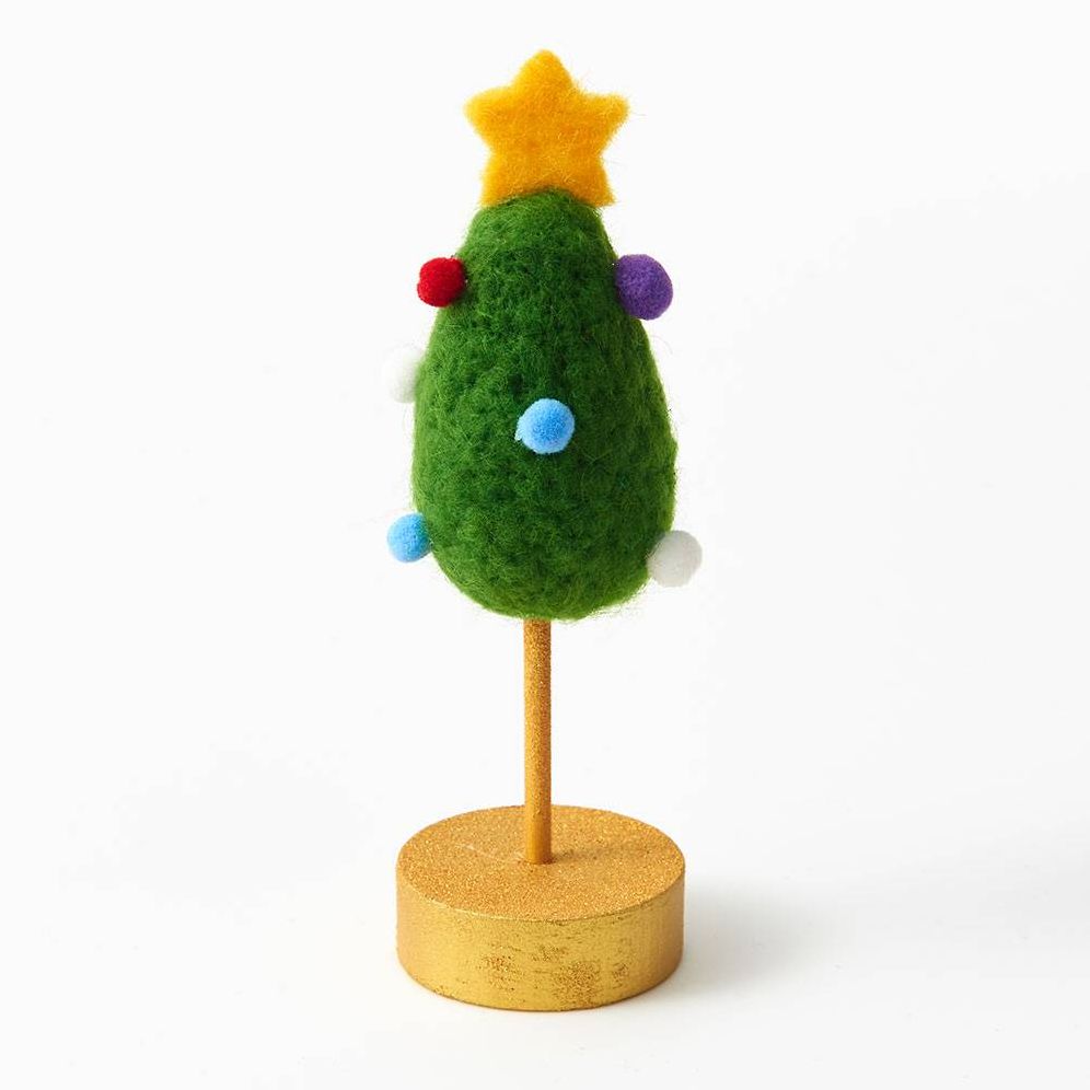 Mini Green Felt Tree Decoration