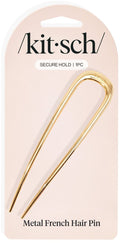 Metal French Hair Pin - Gold