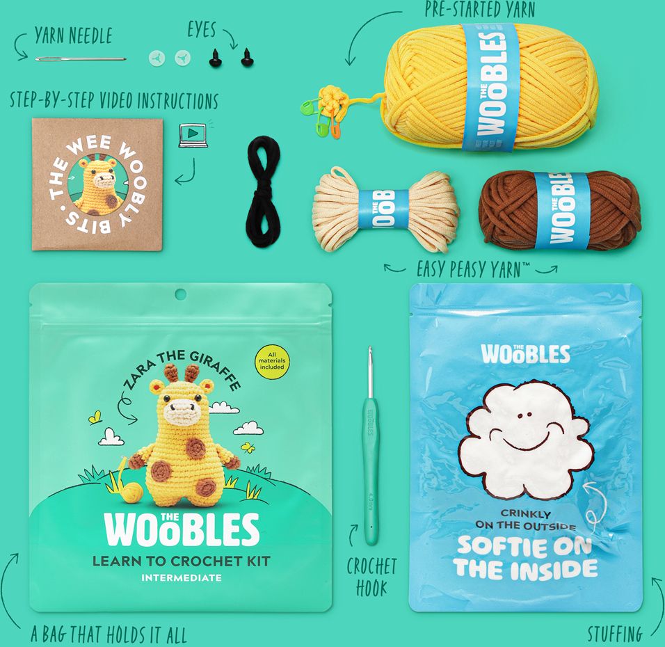 Zara the Giraffe Learn to Crochet Kit