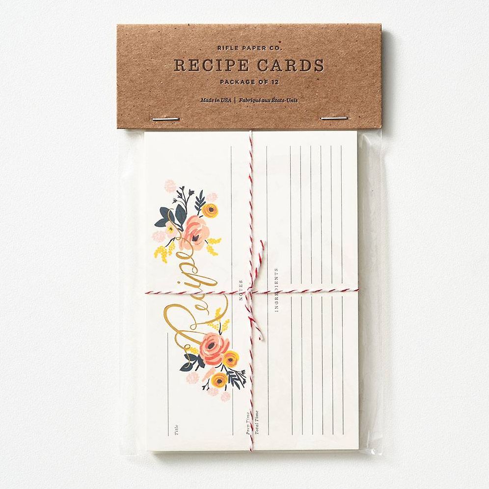 Floral Recipe Cards