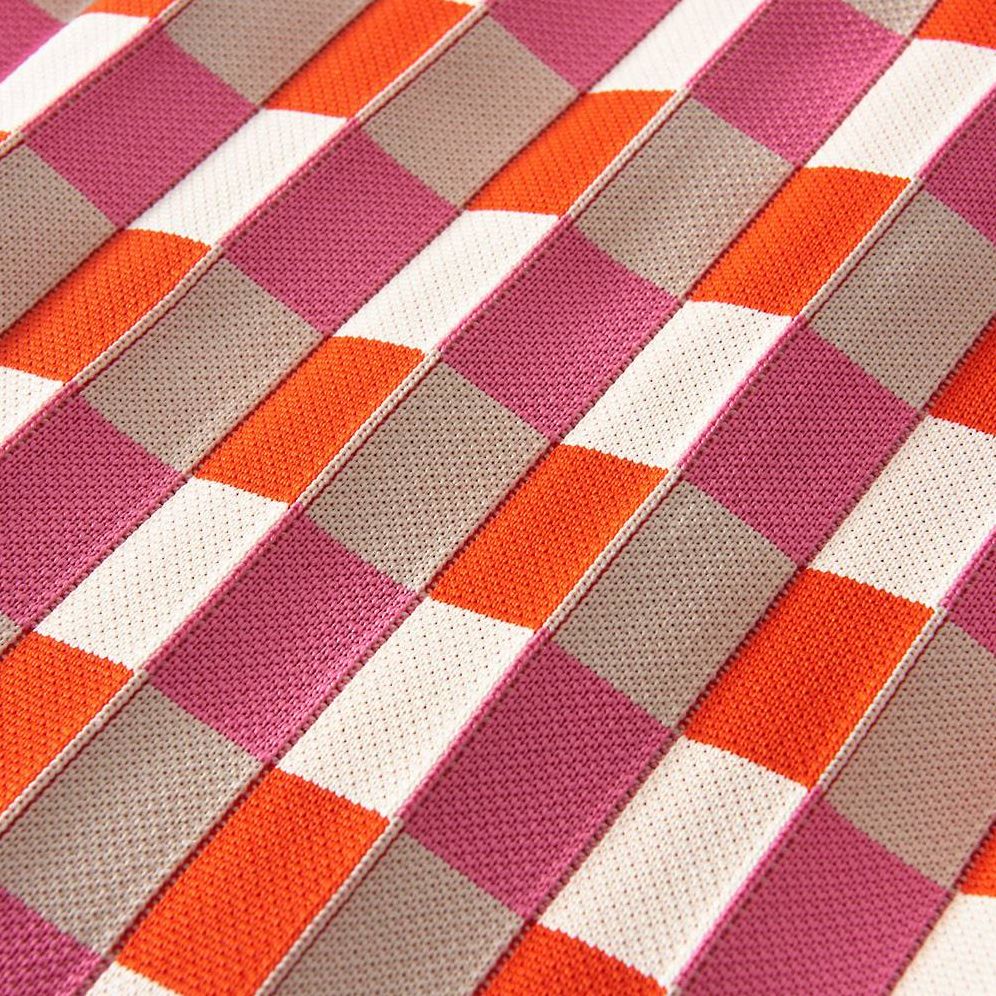 Accordion Checked Tote