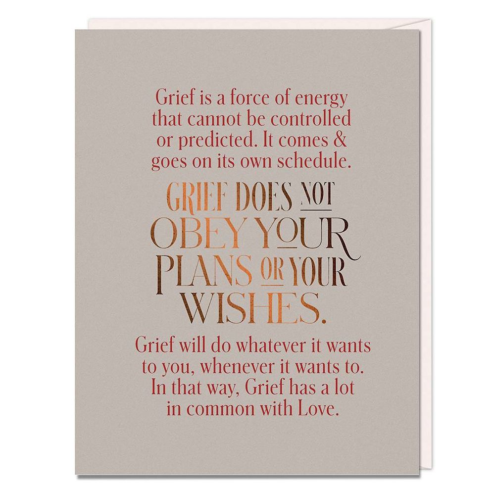 Grief Does Not Obey Card