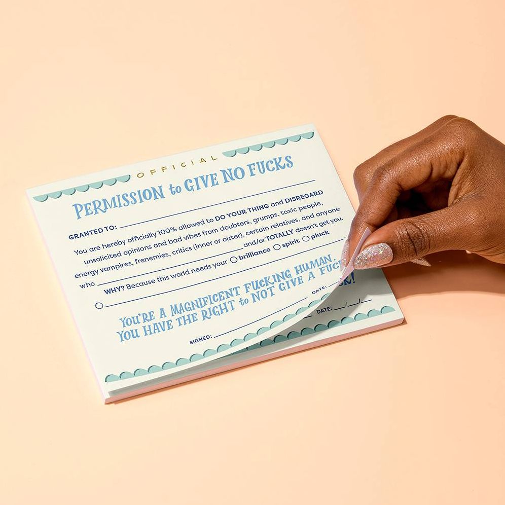 Permission to Give No Fucks Notepad