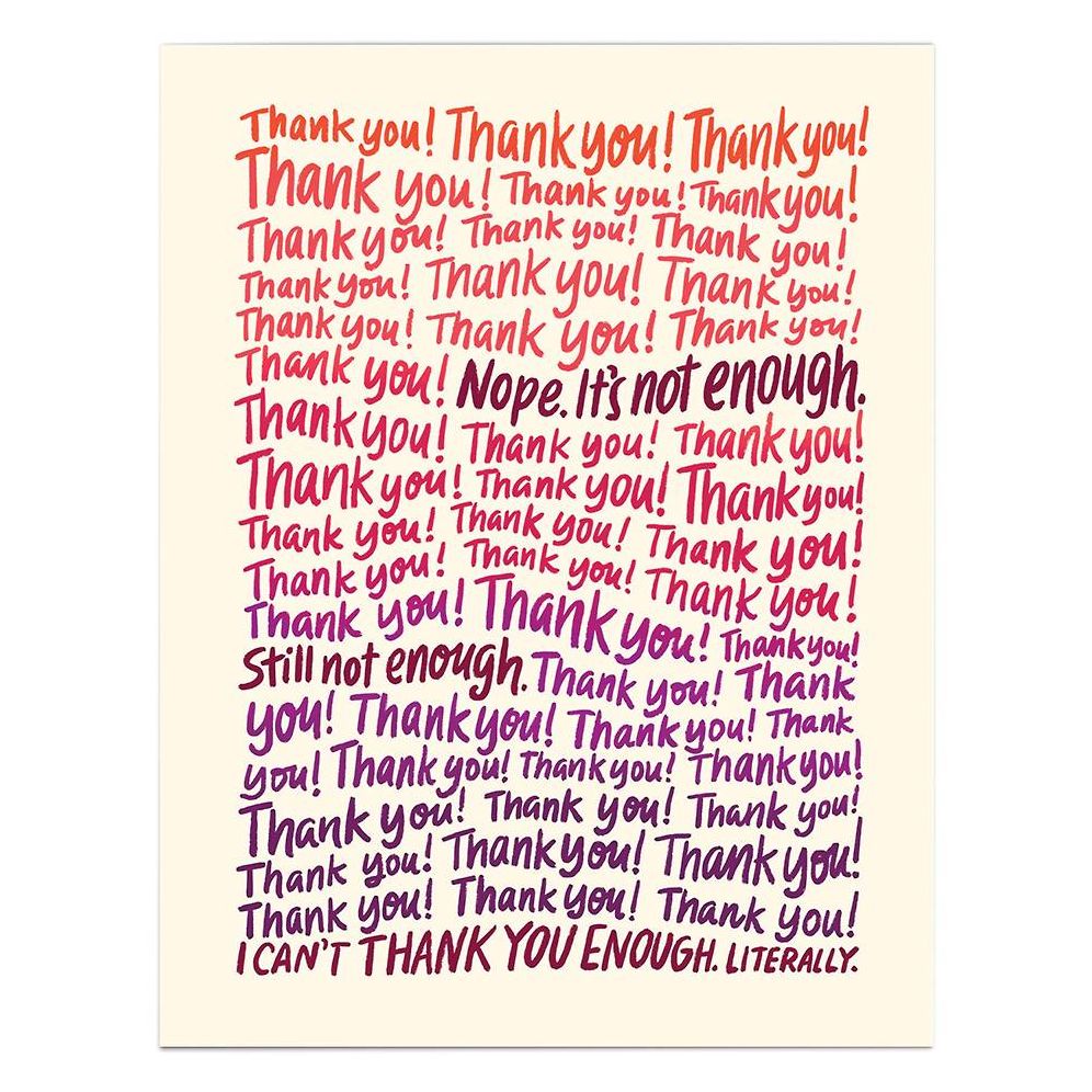 Can't Thank You Enough Card