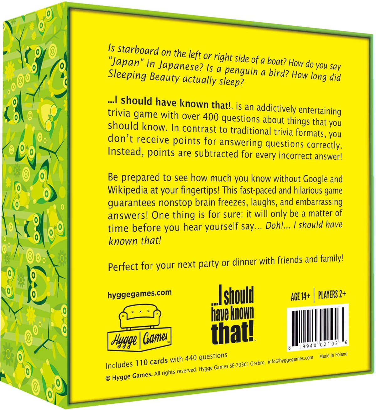 I Should Have Known That! Trivia Game