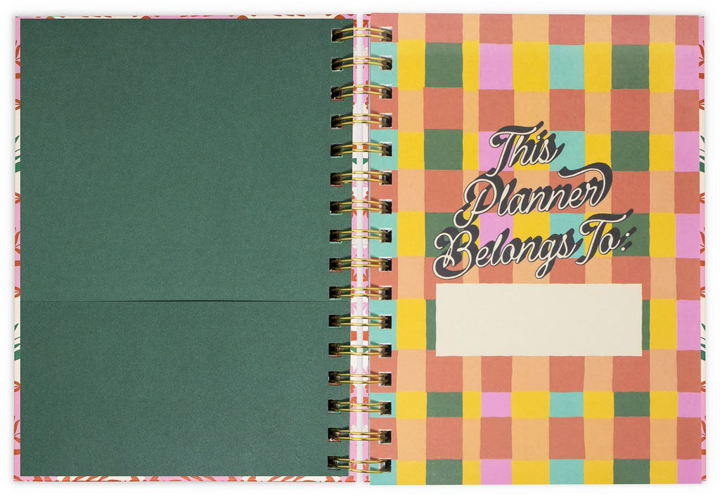 2026-2027 Bando 17 Month Medium Planner, Pink Tile Floral