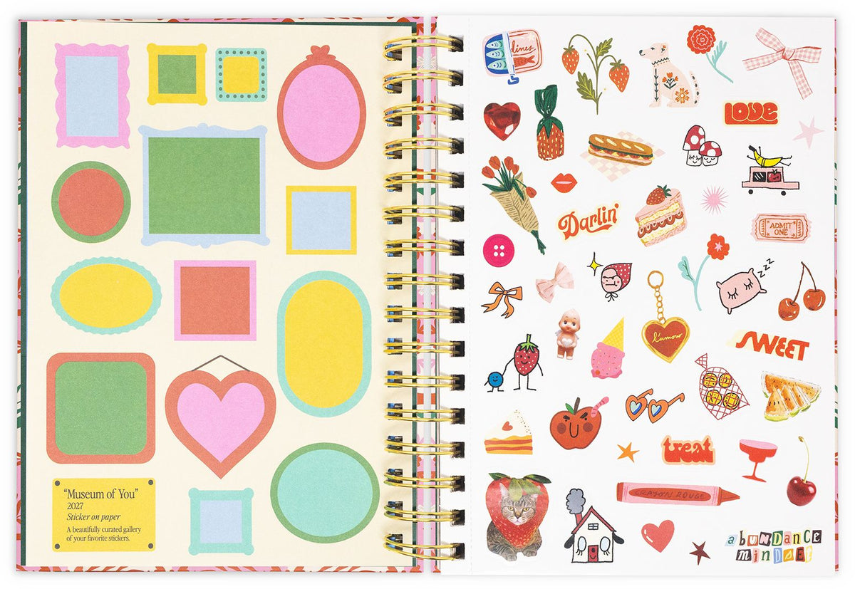 2026-2027 Bando 17 Month Medium Planner, Pink Tile Floral