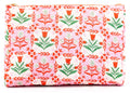 Quilted Pink Tile Floral Pouch