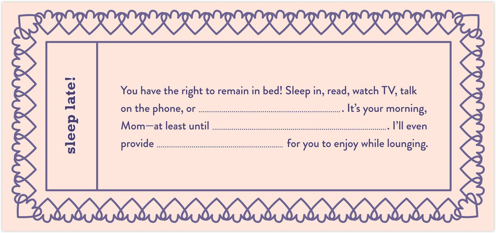 Fill in the Love Mom Vouchers