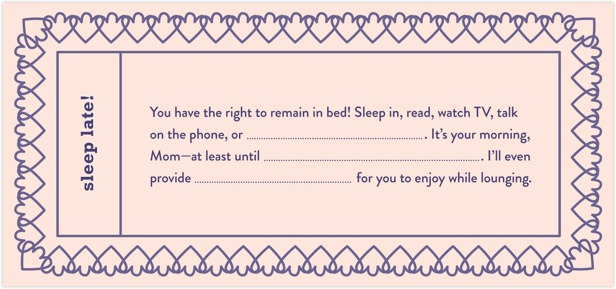 Fill in the Love Mom Vouchers
