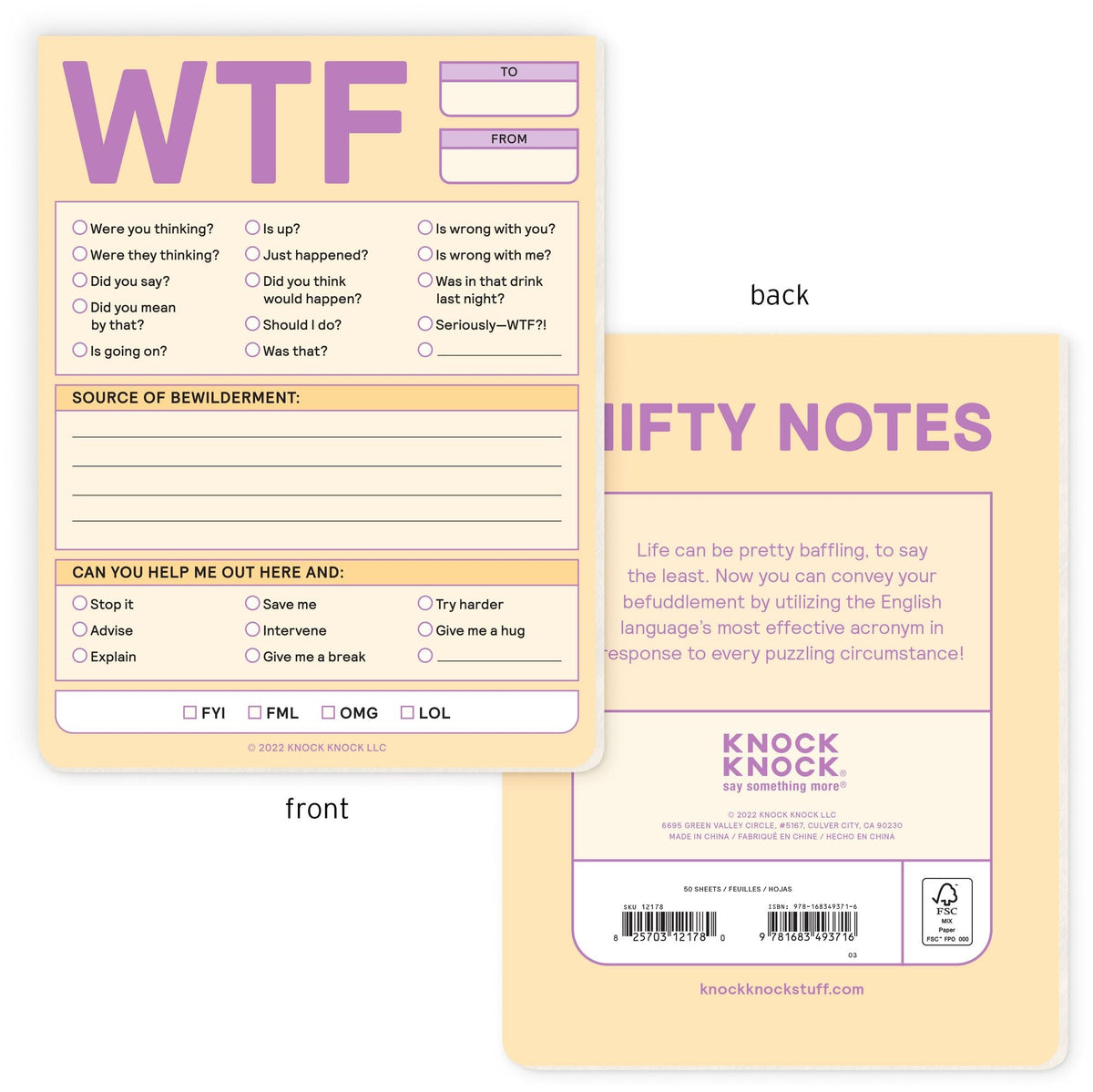 WTF Pad Knock Knock Nifty Notes
