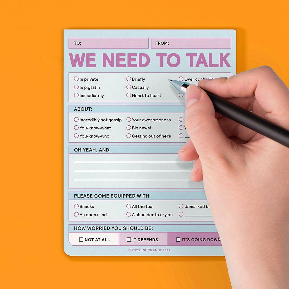 We Need to Talk Pad Knock Knock Nifty Notes (Pastel Version)
