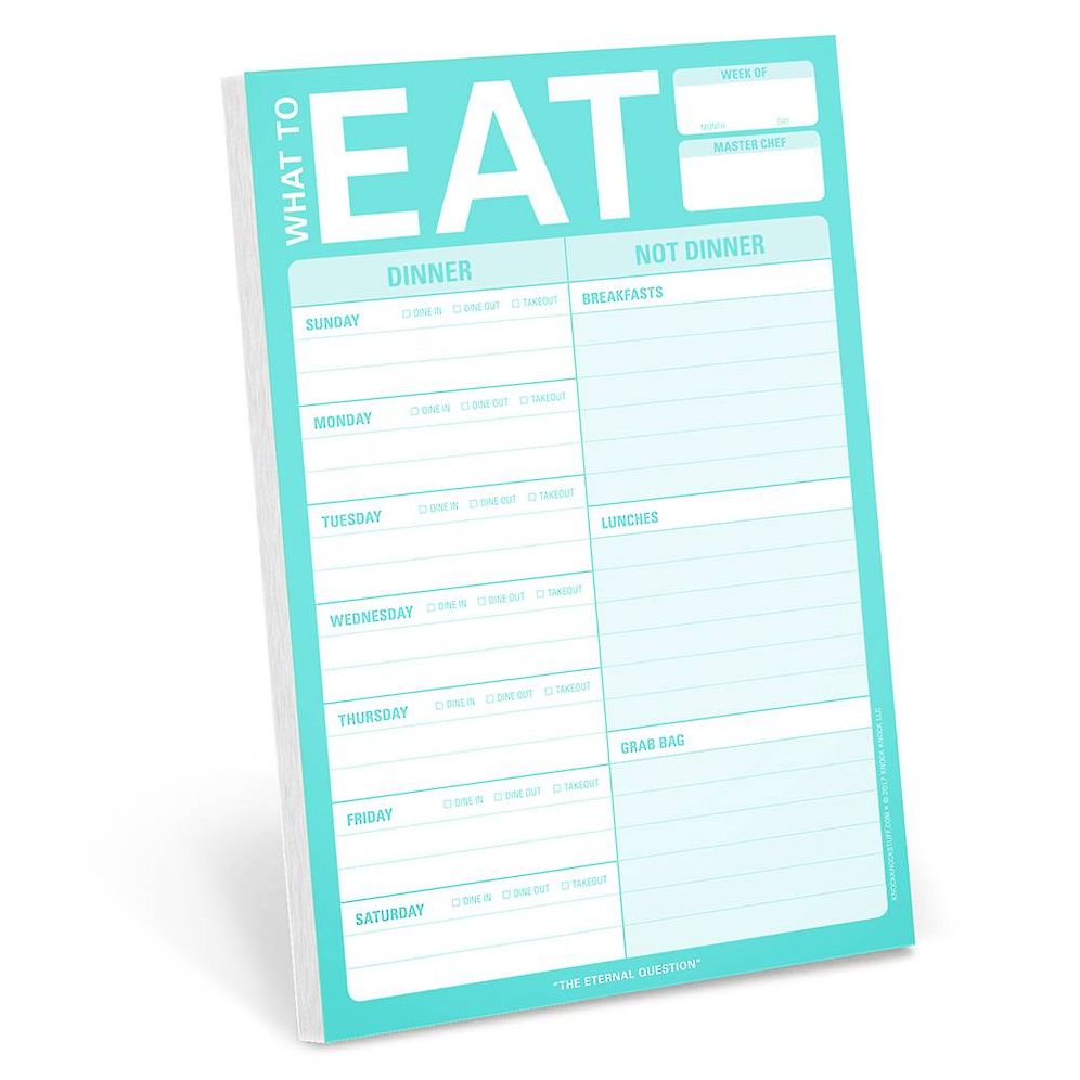 What to Eat Knock Knock Pad with Magnet (Mint Green)