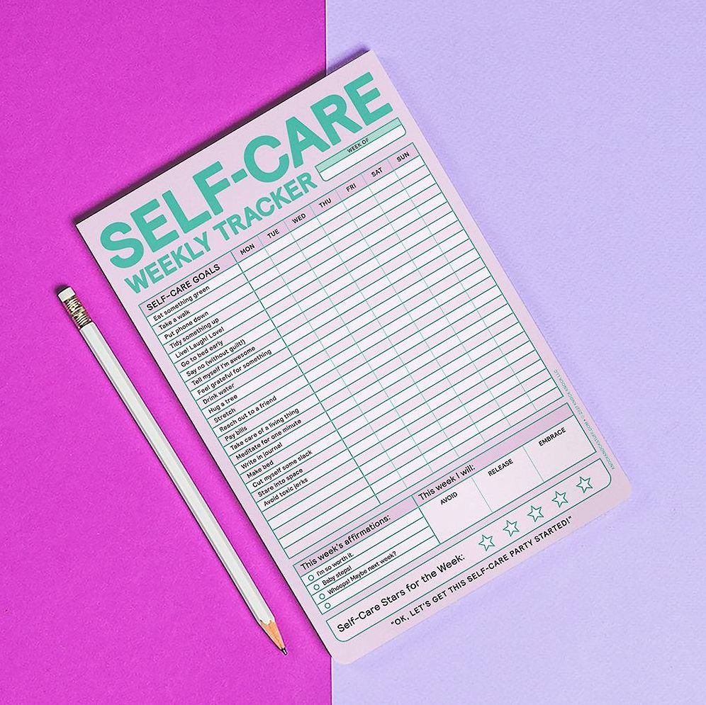 Self-Care Weekly Tracker Knock Knock Pad
