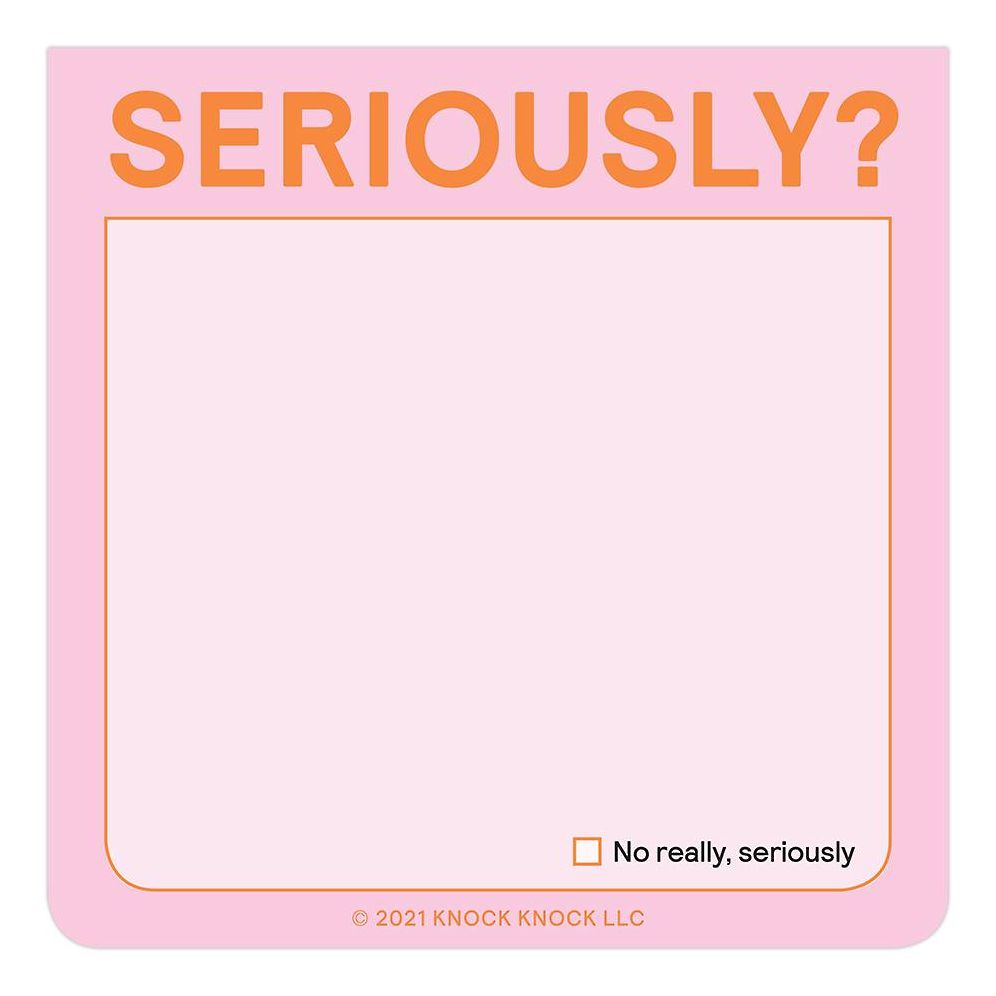 Seriously? Knock Knock Sticky Notes (Pastel Version)