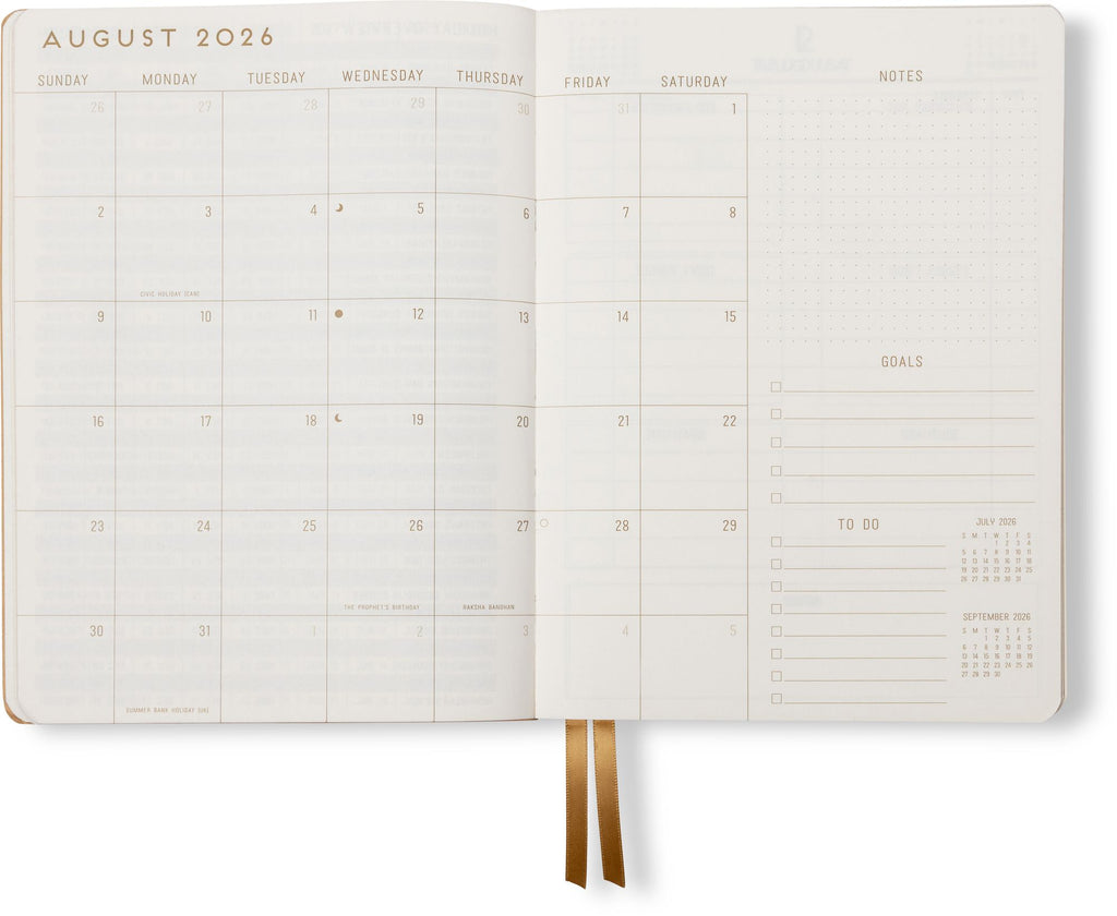 2026-2027 Rose Shadow Stripe Daily Planner