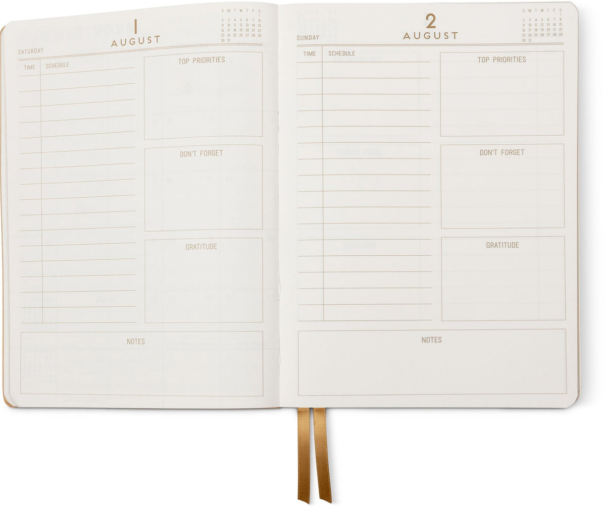 2026-2027 Rose Shadow Stripe Daily Planner