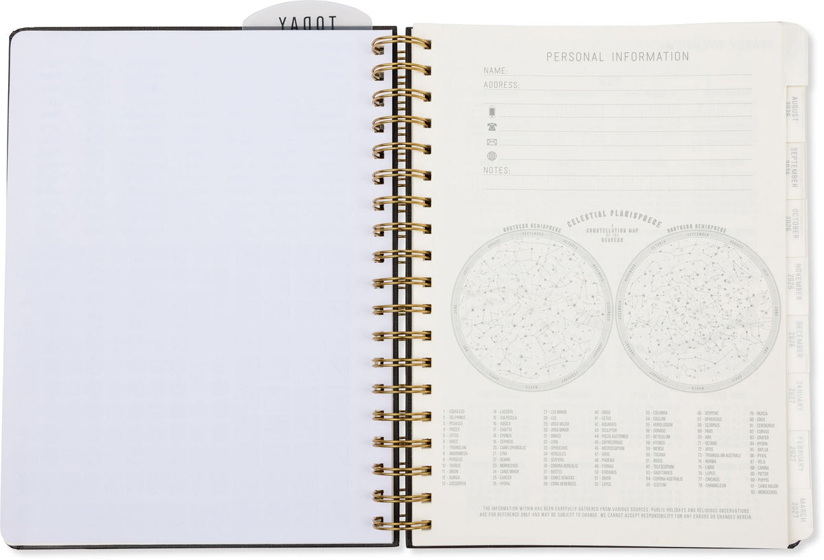 2026-2027 Black Standard Issue Weekly Desk Planner