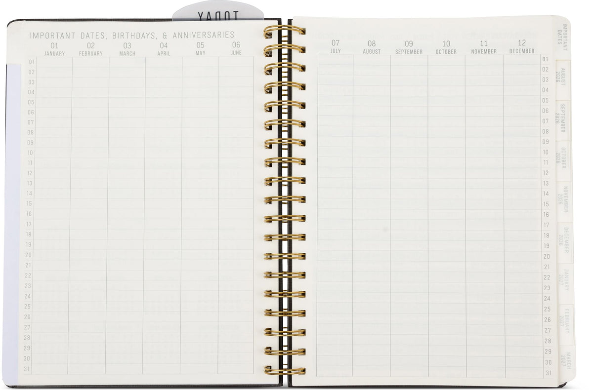 2026-2027 Black Standard Issue Weekly Desk Planner