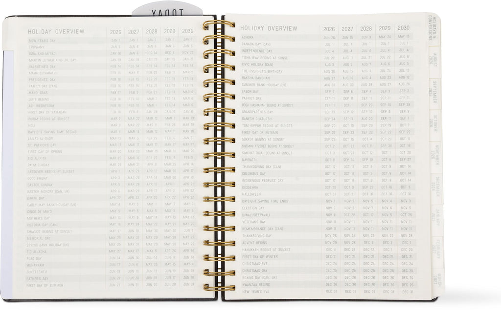 2026-2027 Black Standard Issue Weekly Desk Planner