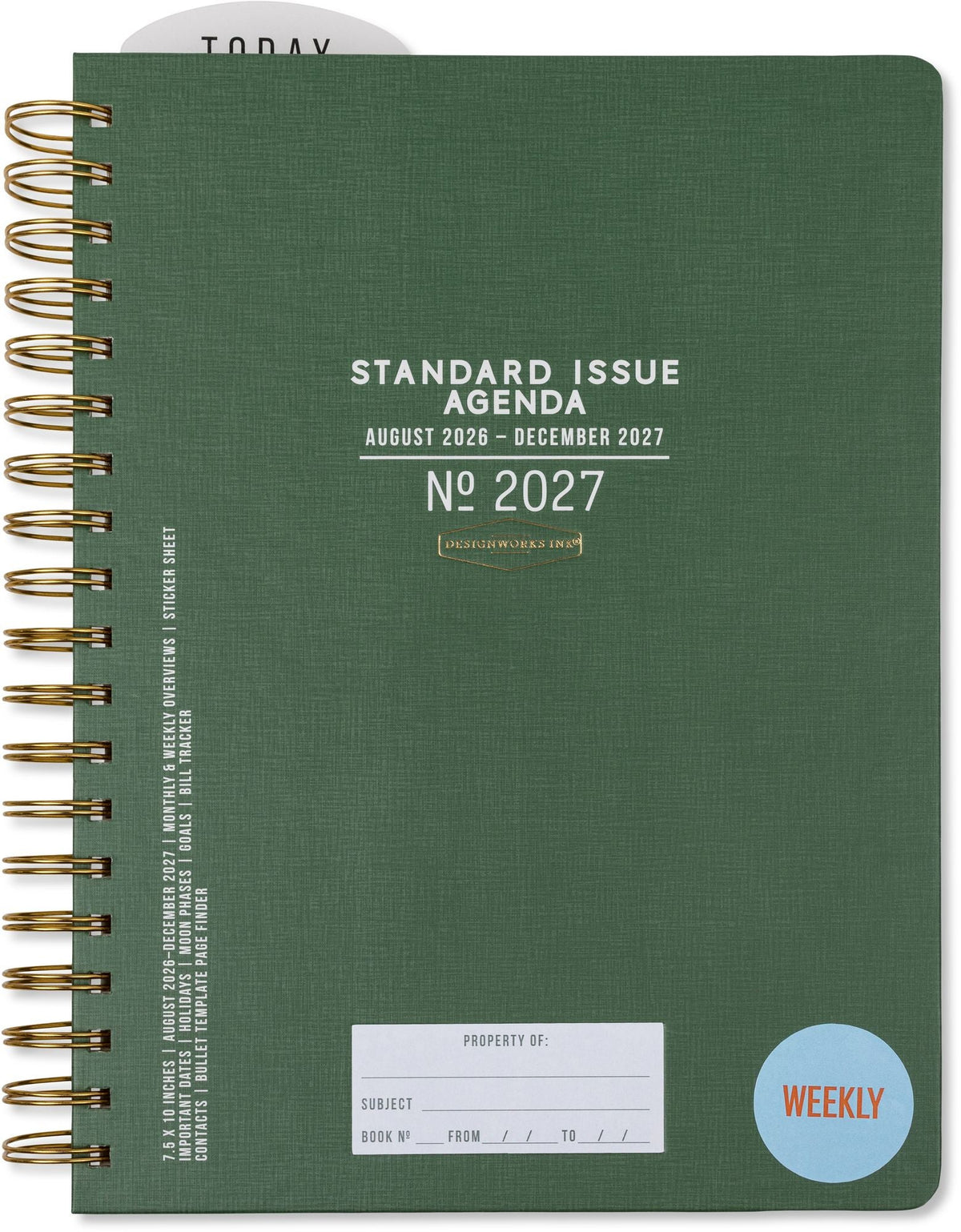 2026-2027 Pine Standard Issue Weekly Desk Planner