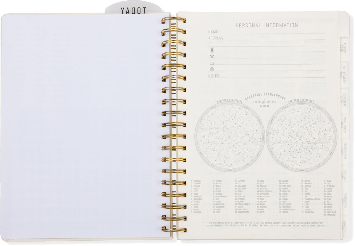 2026-2027 Cream Standard Issue Weekly Desk Planner