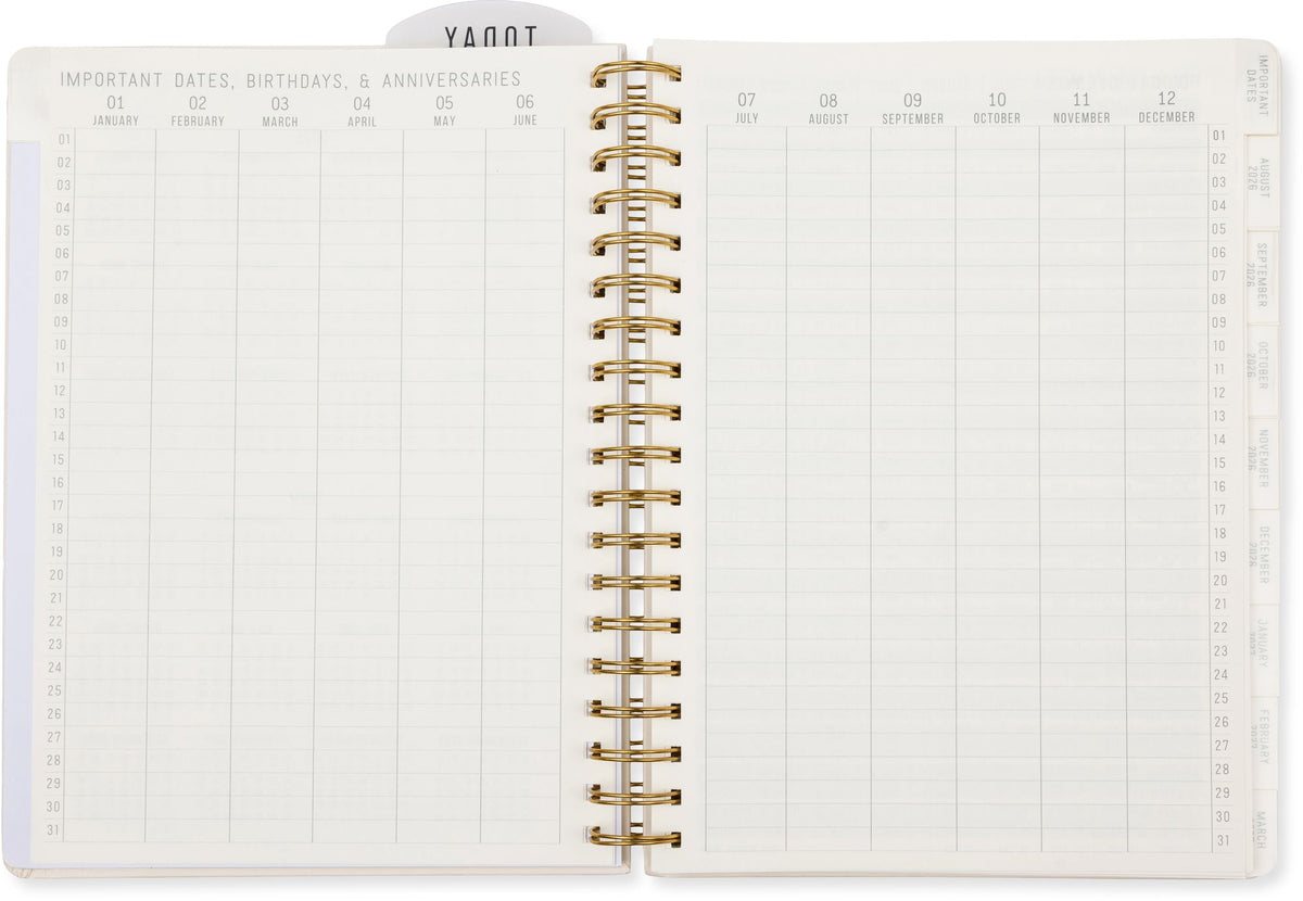 2026-2027 Cream Standard Issue Weekly Desk Planner