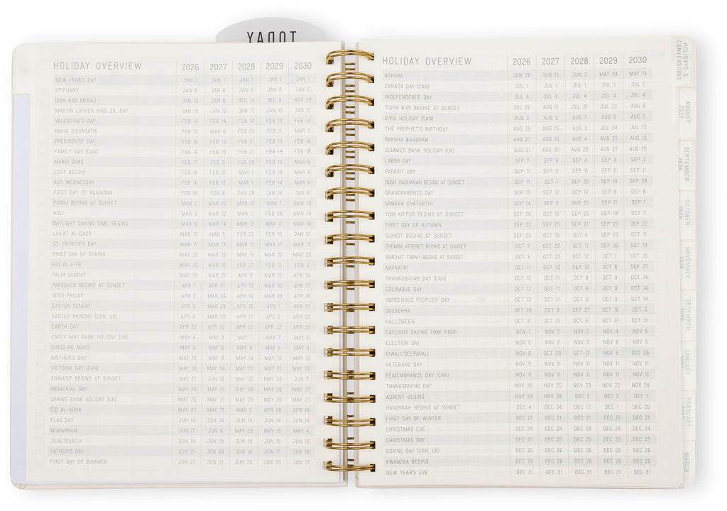 2026-2027 Cream Standard Issue Weekly Desk Planner