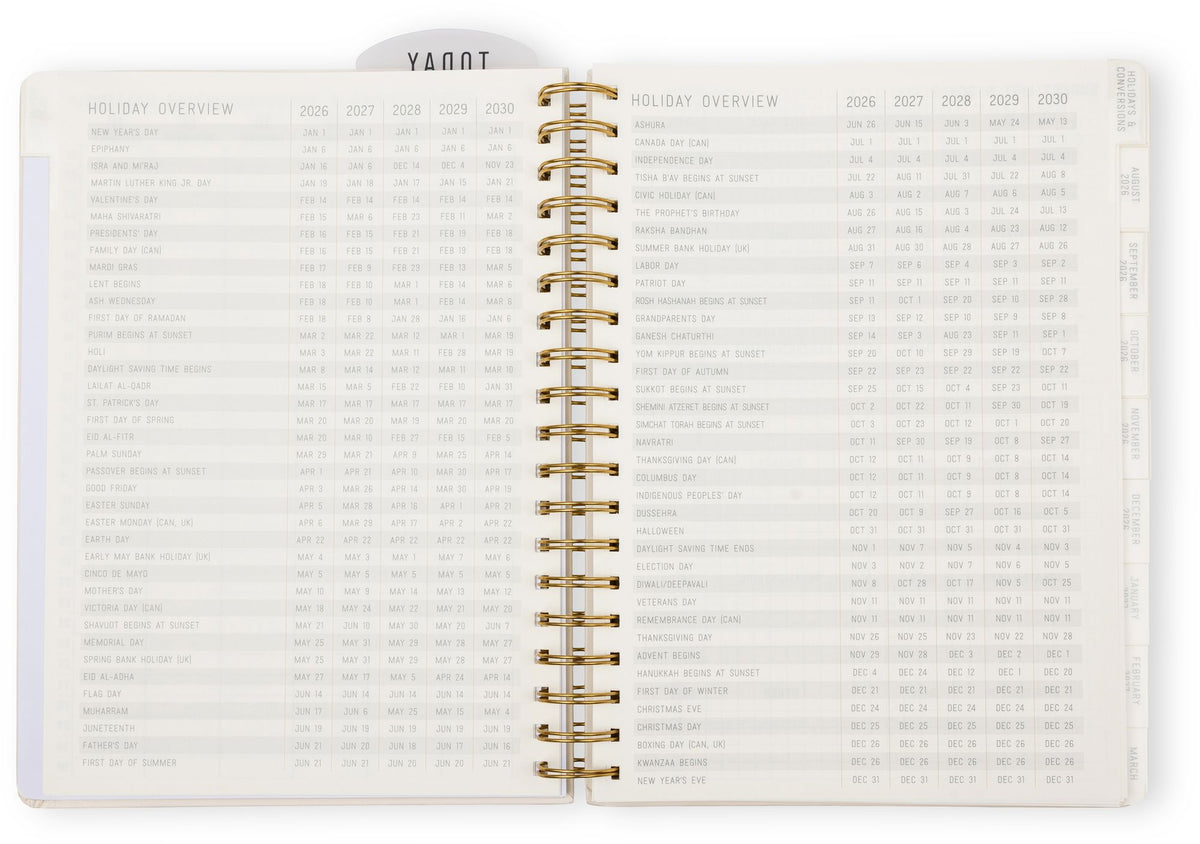 2026-2027 Cream Standard Issue Weekly Desk Planner