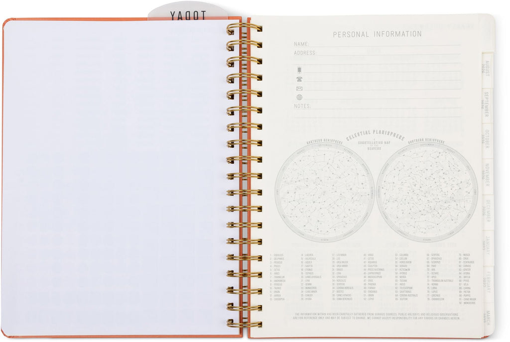 2026-2027 Tangerine Standard Issue Weekly Desk Planner
