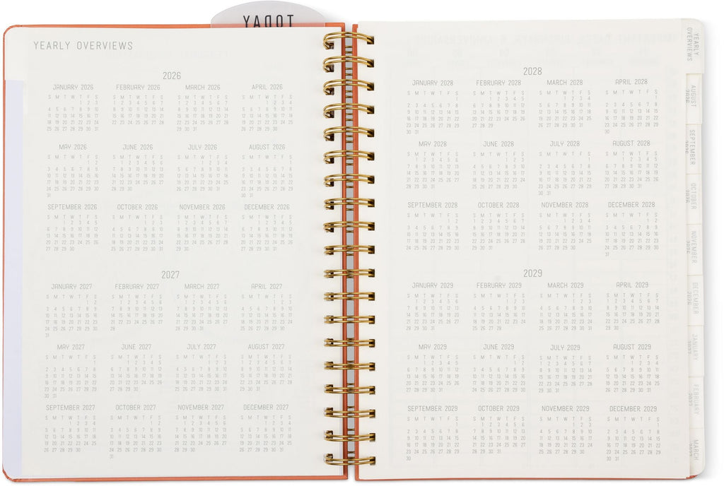 2026-2027 Tangerine Standard Issue Weekly Desk Planner